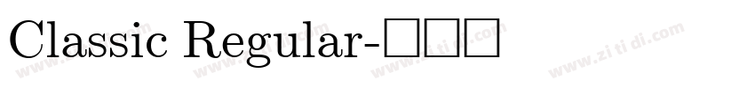 Classic Regular字体转换